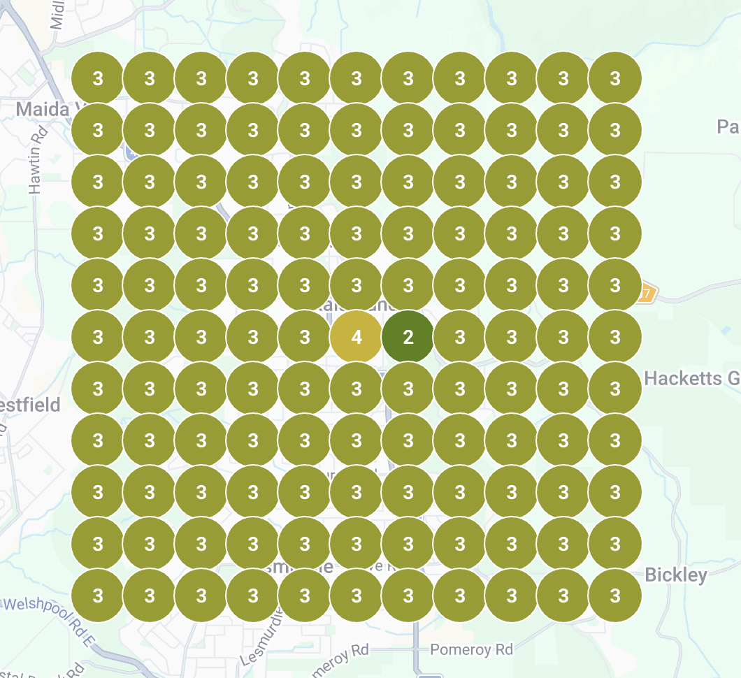 Dentist Kalamunda local search grid